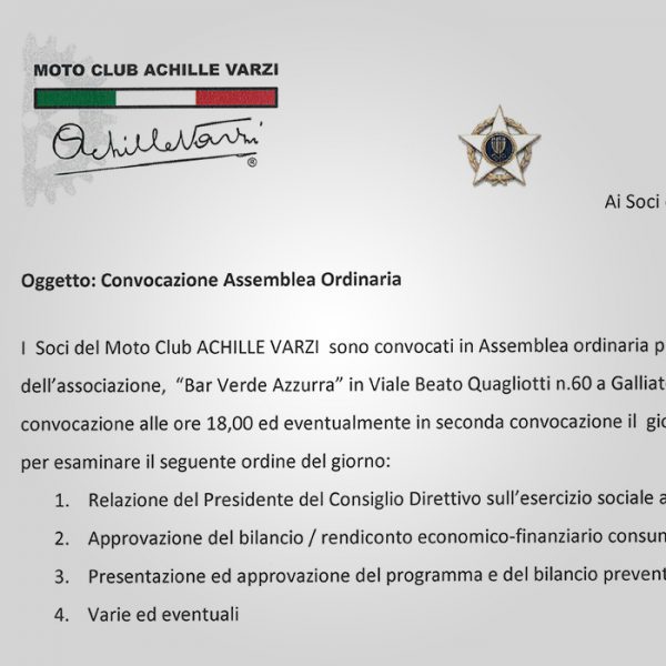 Convocazione Assemblea Soci